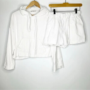 Vince Cotton Wide Sleeve XS Hoodie and Shorts Size Small